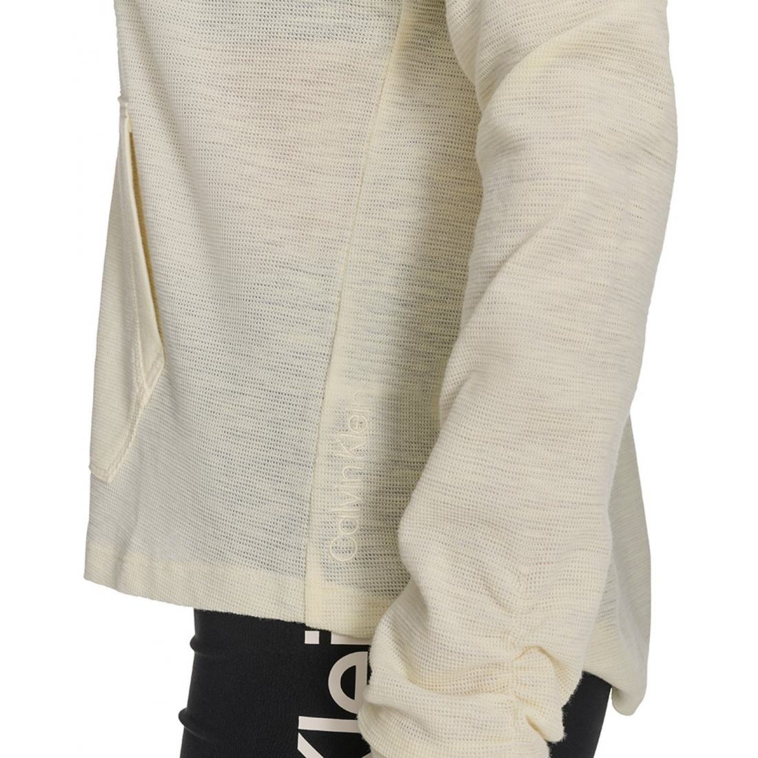 'Ruched-Sleeve Zip Hoodie' pour Femmes