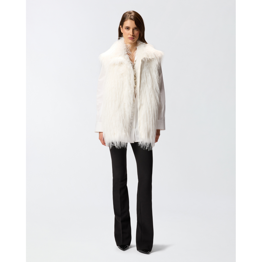 Gilet 'Faux-Fur Belted' pour Femmes
