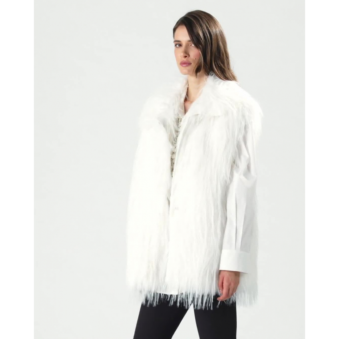Gilet 'Faux-Fur Belted' pour Femmes