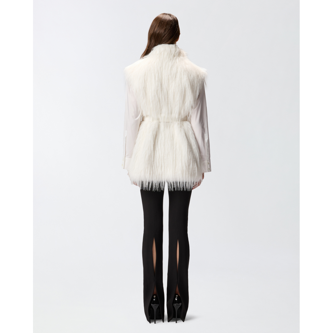 Gilet 'Faux-Fur Belted' pour Femmes