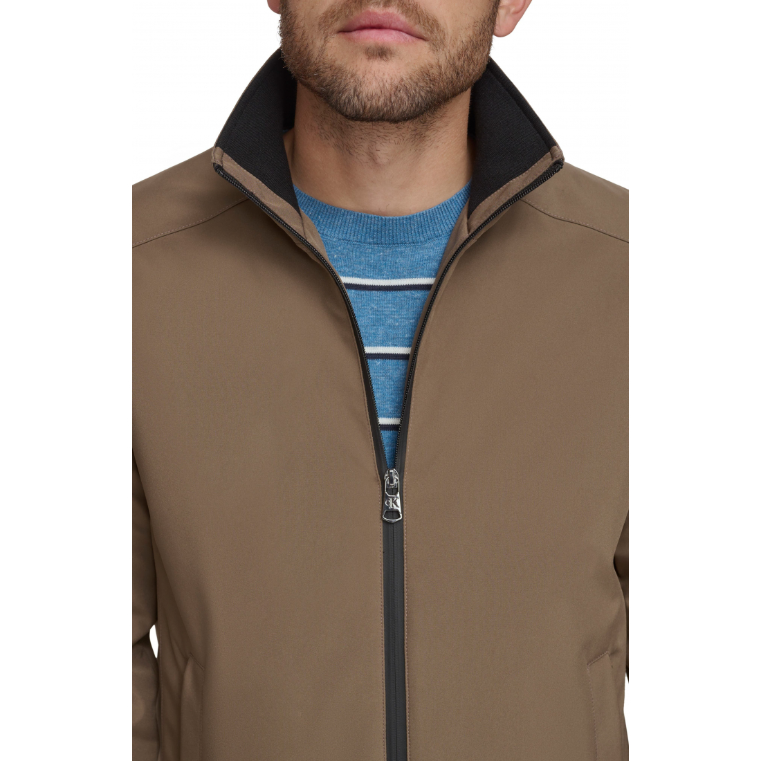 'Stand Collar Water Resistant Jacket' pour Hommes