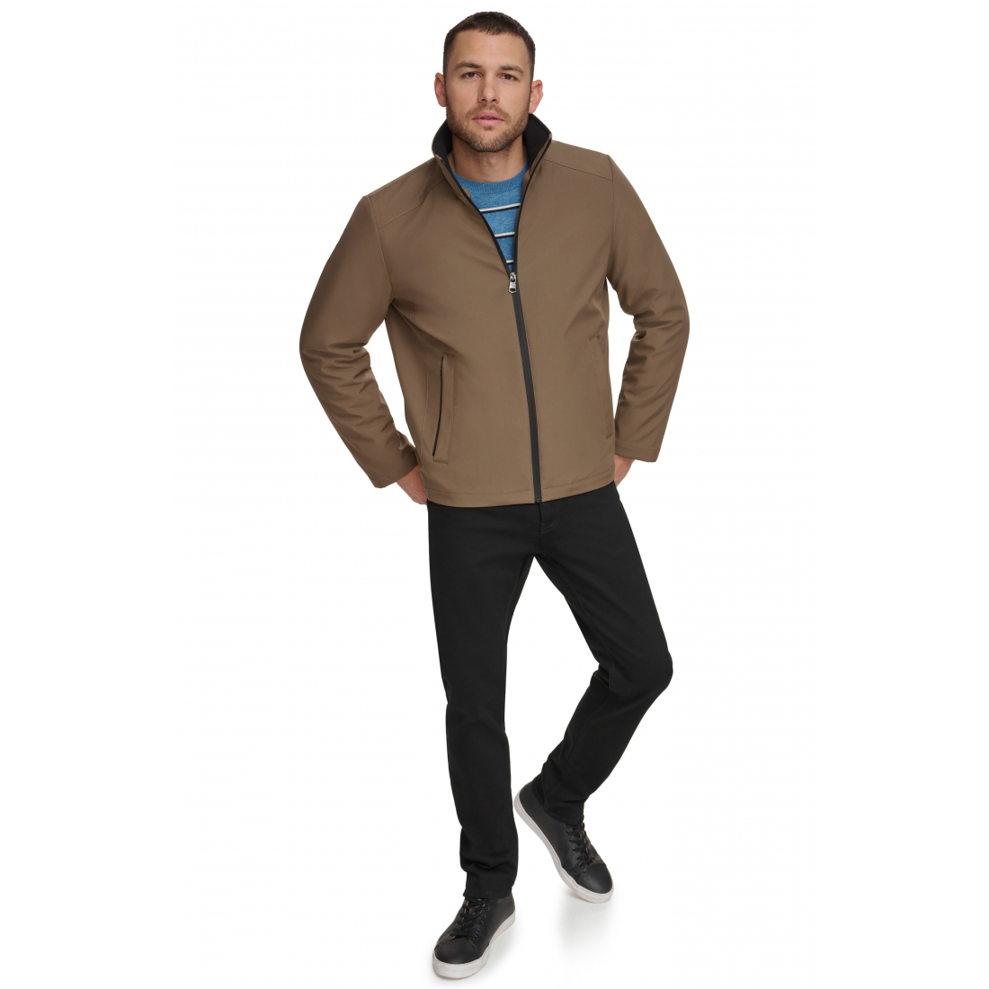 'Stand Collar Water Resistant Jacket' pour Hommes