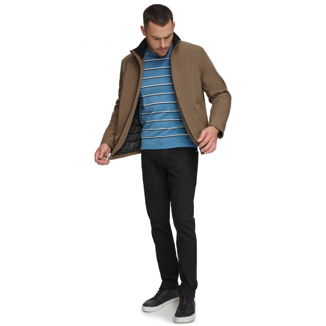 'Stand Collar Water Resistant Jacket' pour Hommes