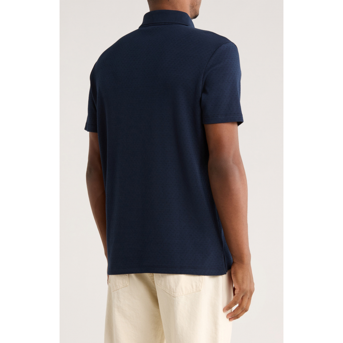 'Textured Jacquard Knit Polo' pour Hommes