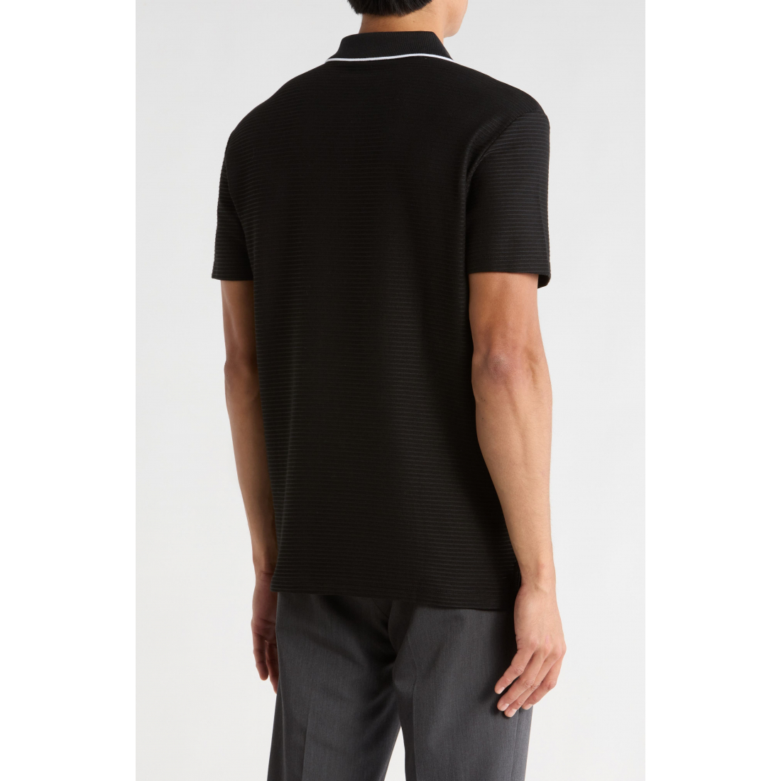 'Thin Stripe Knit Polo' pour Hommes