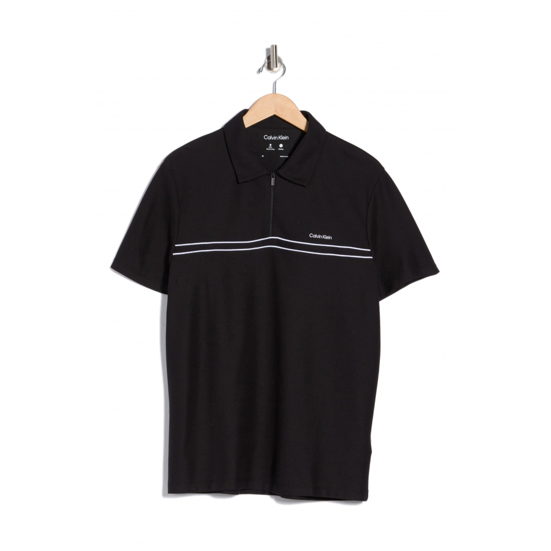 'Contrast Pipe Trim Quarter Zip Polo' pour Hommes