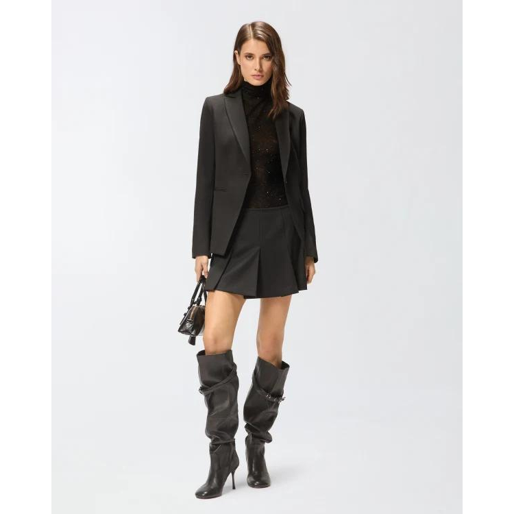 'Pleated-Design' Mini Rock für Damen