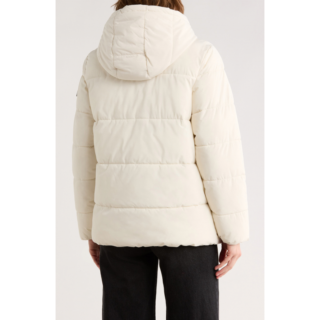'Faux Fur Lined Hood Puffer Jacket' pour Femmes