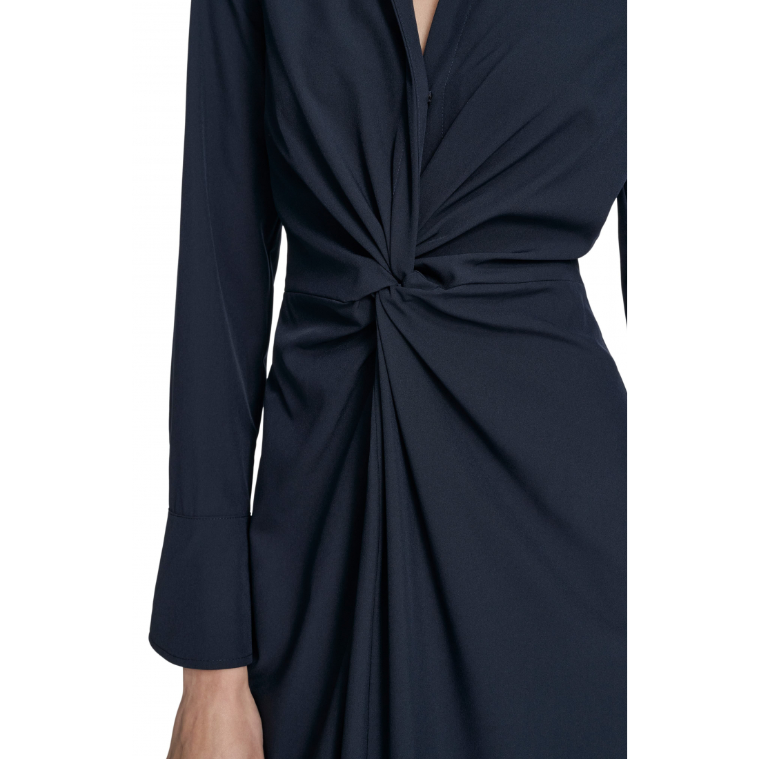'Front Twist Long Sleeve Sheath Dress' pour Femmes
