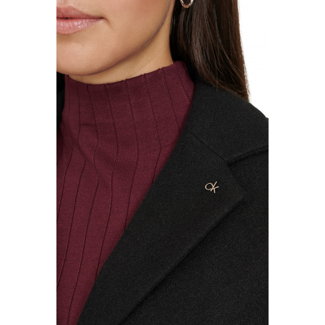 'Classic Notch Lapel Coat' pour Femmes