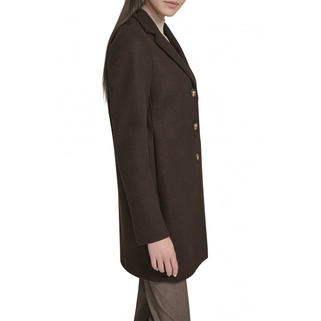 'Classic Notch Lapel Coat' pour Femmes