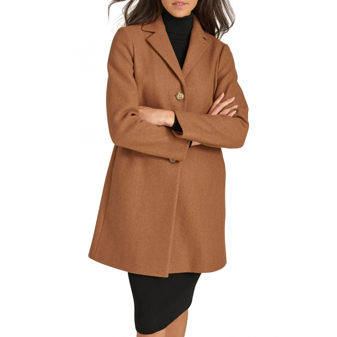 'Classic Notch Lapel Coat' pour Femmes