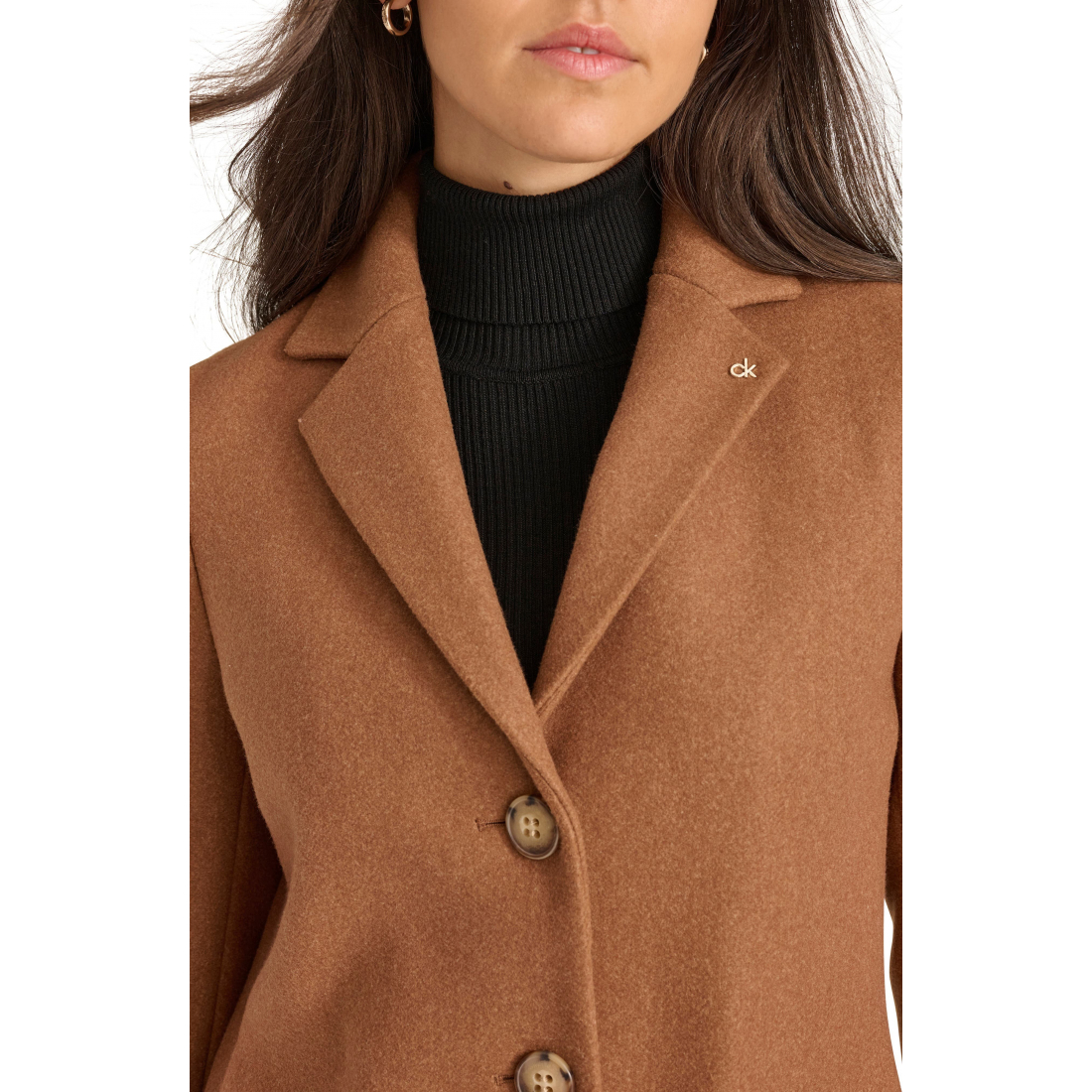 'Classic Notch Lapel Coat' pour Femmes