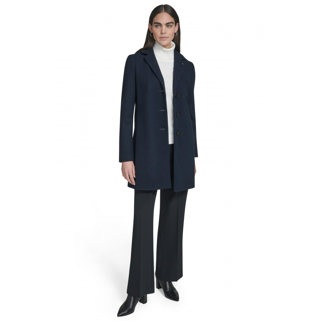 'Classic Notch Lapel Coat' pour Femmes