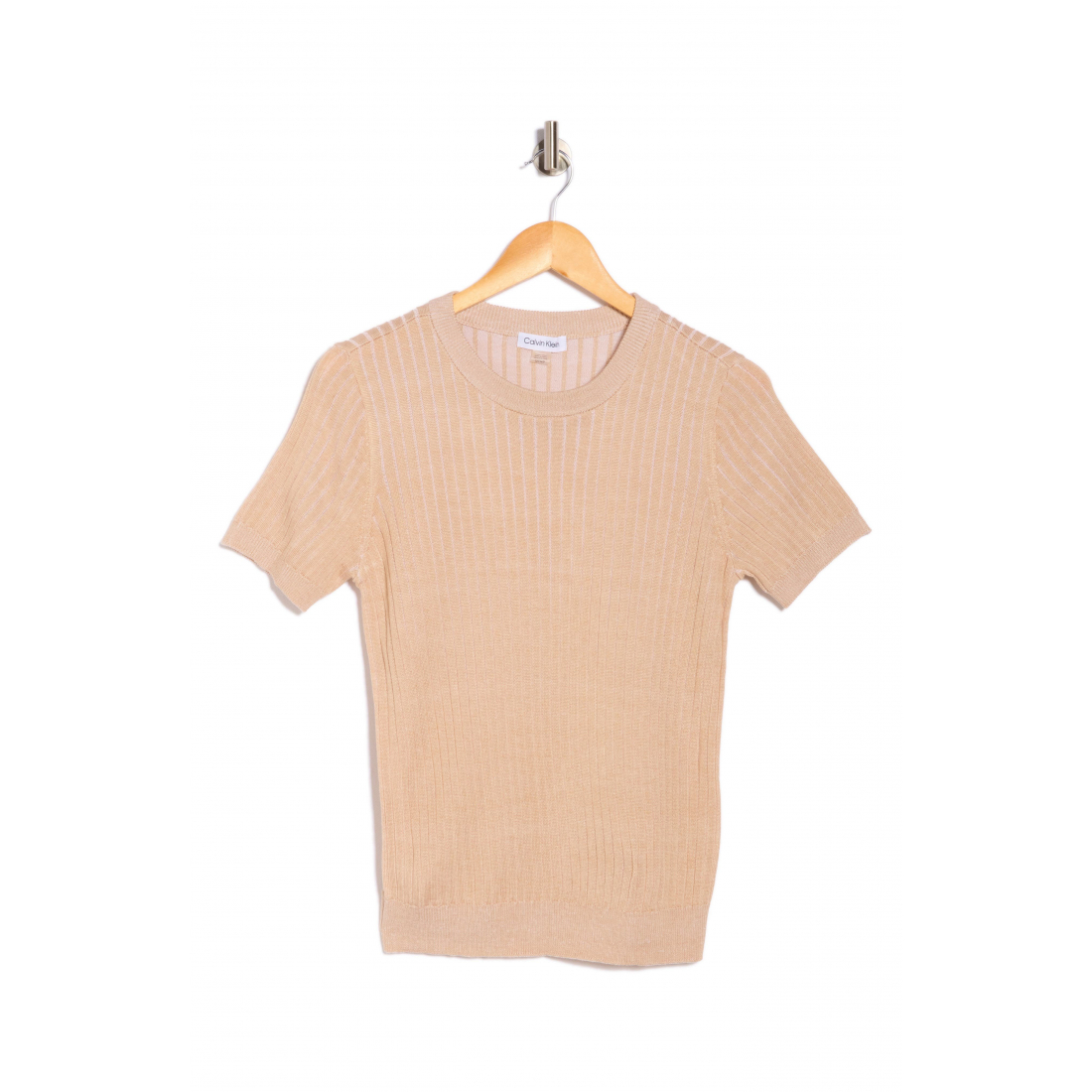 'Rib Short Sleeve Sweater' pour Femmes