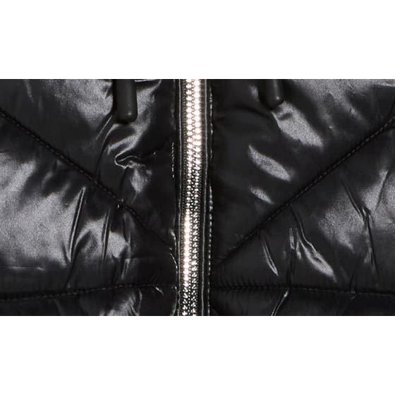 'Hooded Diamond Quilted Vest' pour Femmes