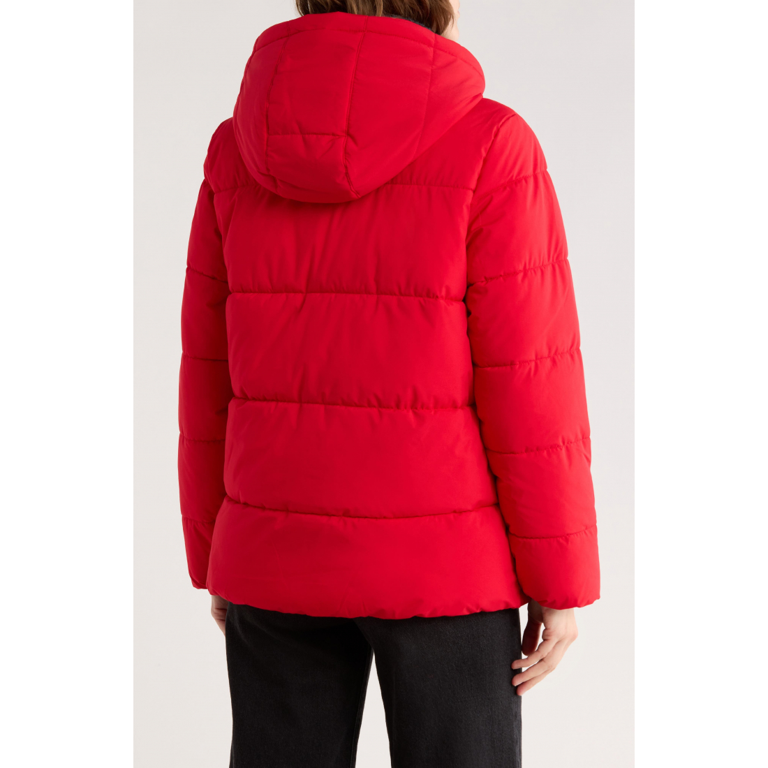 'Faux Fur Lined Hood Puffer Jacket' pour Femmes