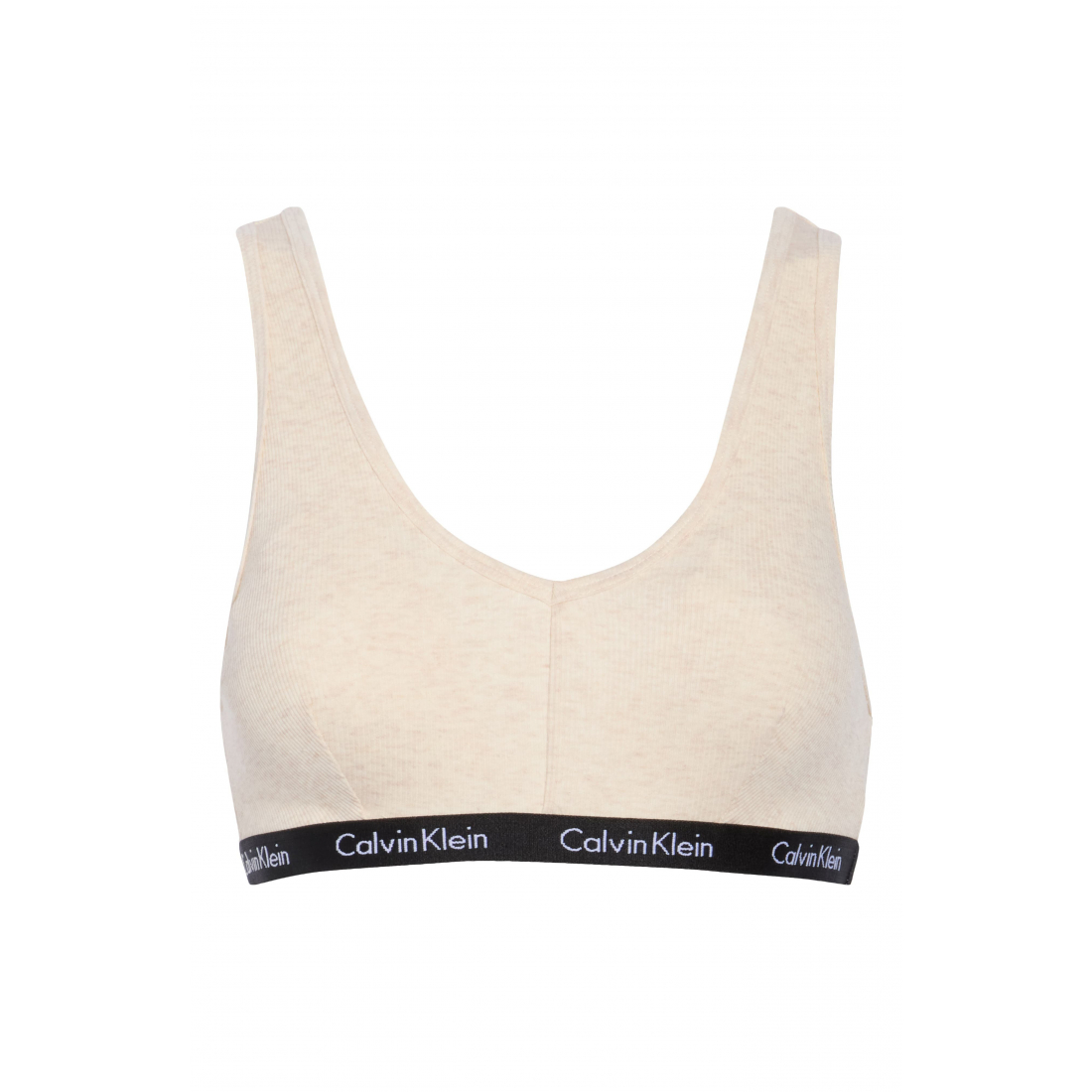'Lightly Lined Rib Logo Bralette' pour Femmes