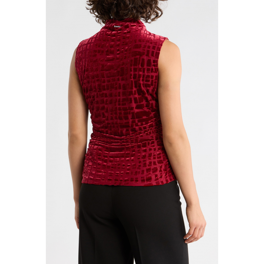 'Burnout Mock Neck Ruched Top' pour Femmes