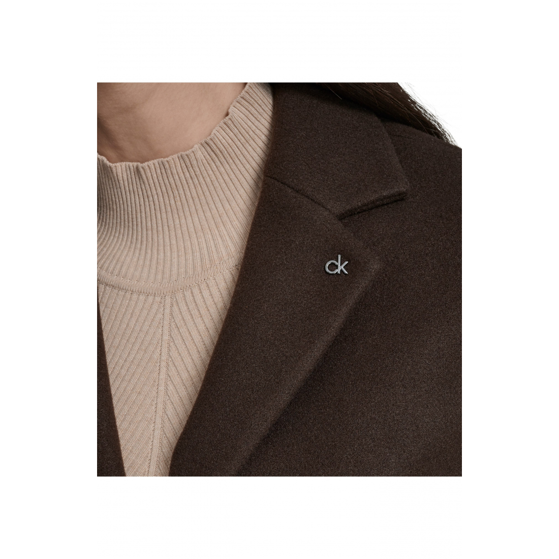 'Classic Notch Lapel Coat' pour Femmes