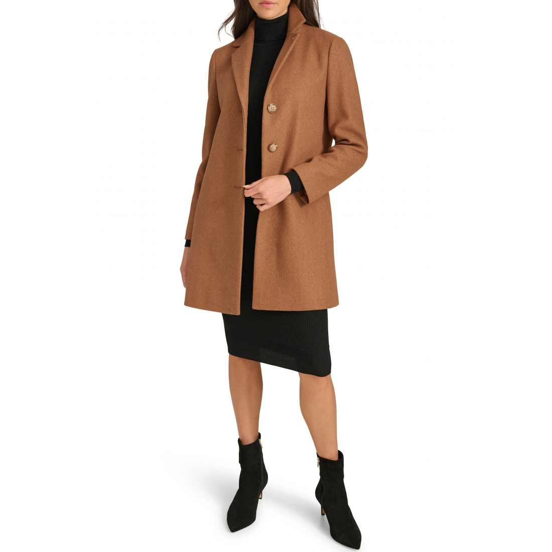 'Classic Notch Lapel Coat' pour Femmes