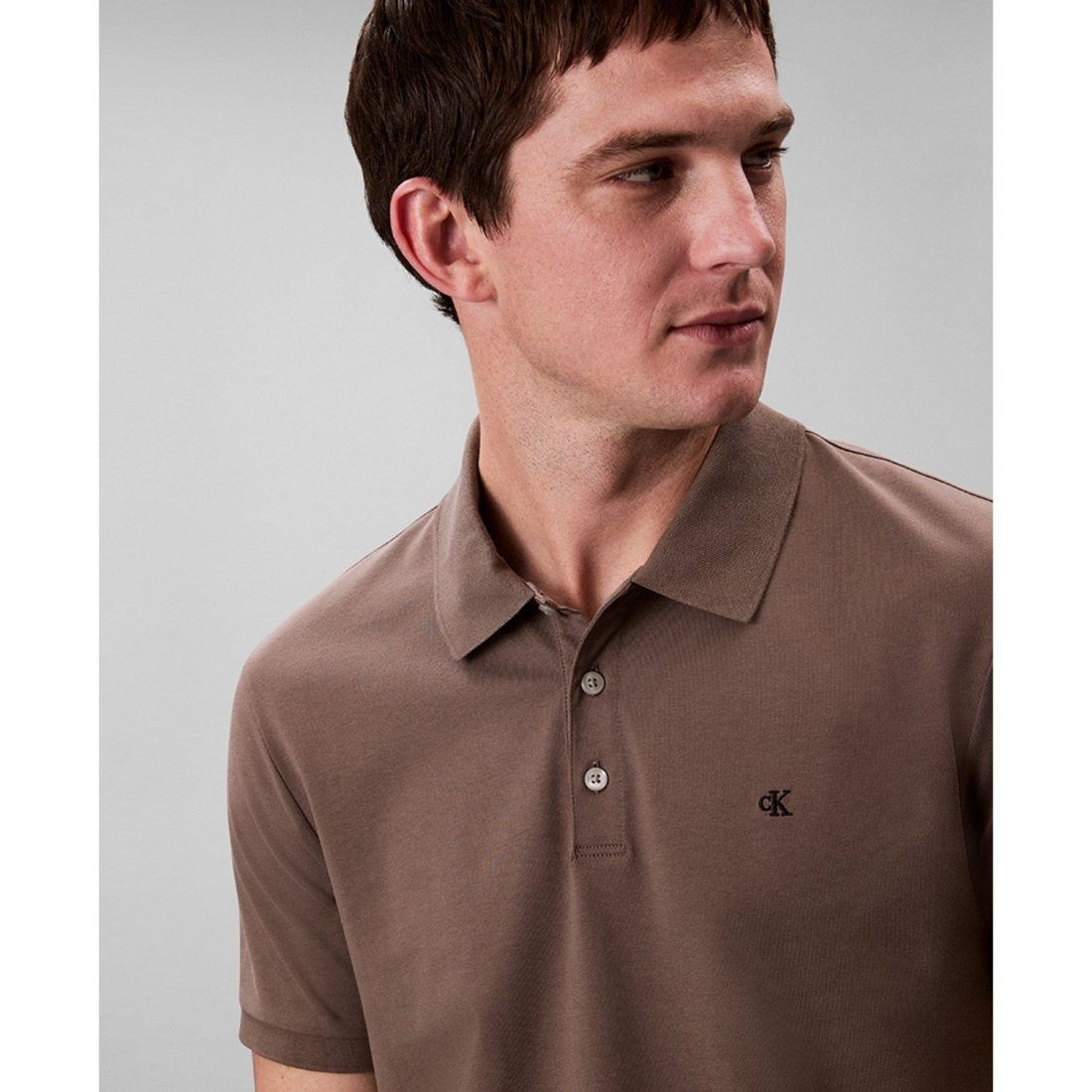 'Regular-Fit Smooth Cotton Monogram Logo Polo Shirt' pour Hommes