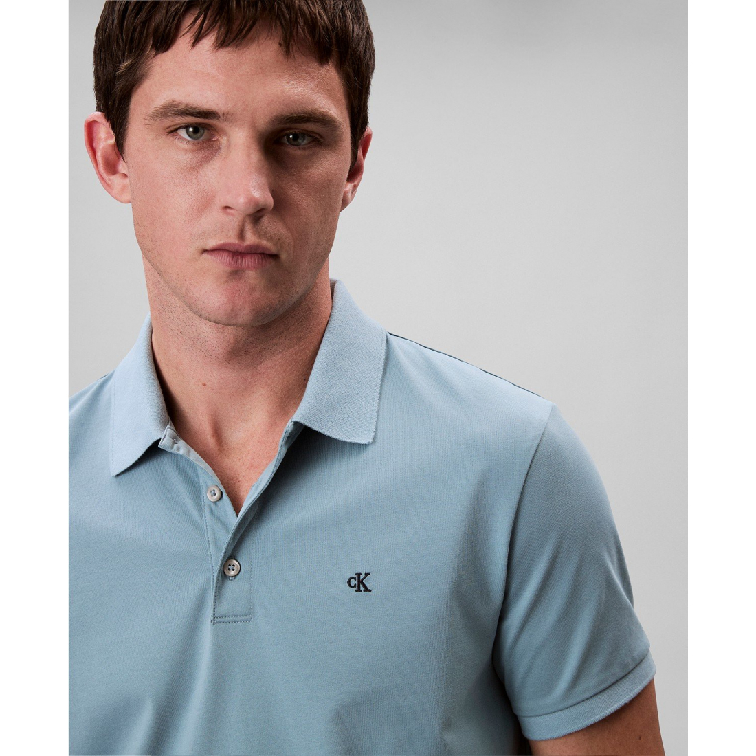 'Regular-Fit Smooth Cotton Monogram Logo Polo Shirt' pour Hommes