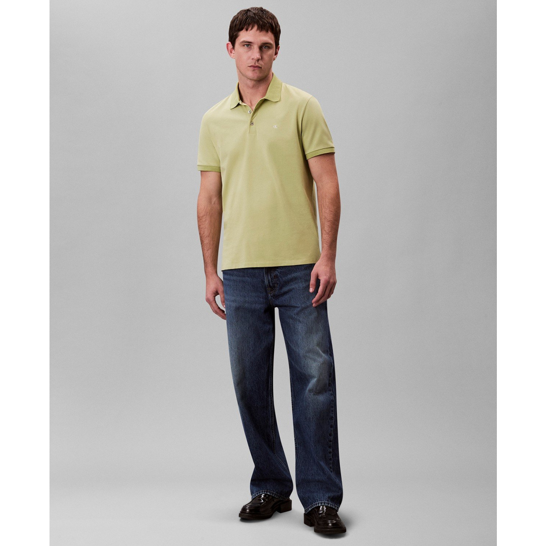 'Regular-Fit Smooth Cotton Monogram Logo Polo Shirt' pour Hommes