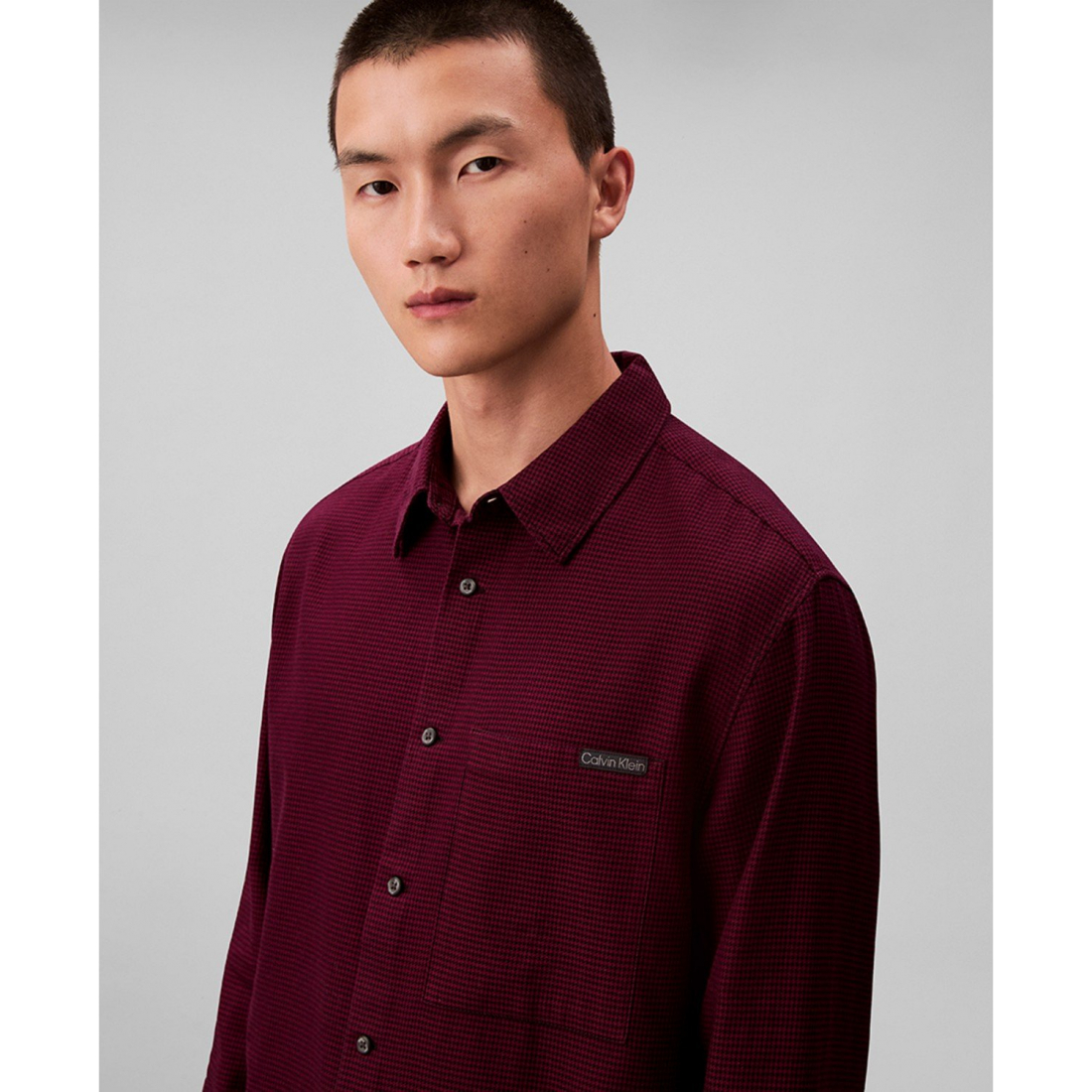 'Classic-Fit Yarn-Dyed Houndstooth Shirt' pour Hommes