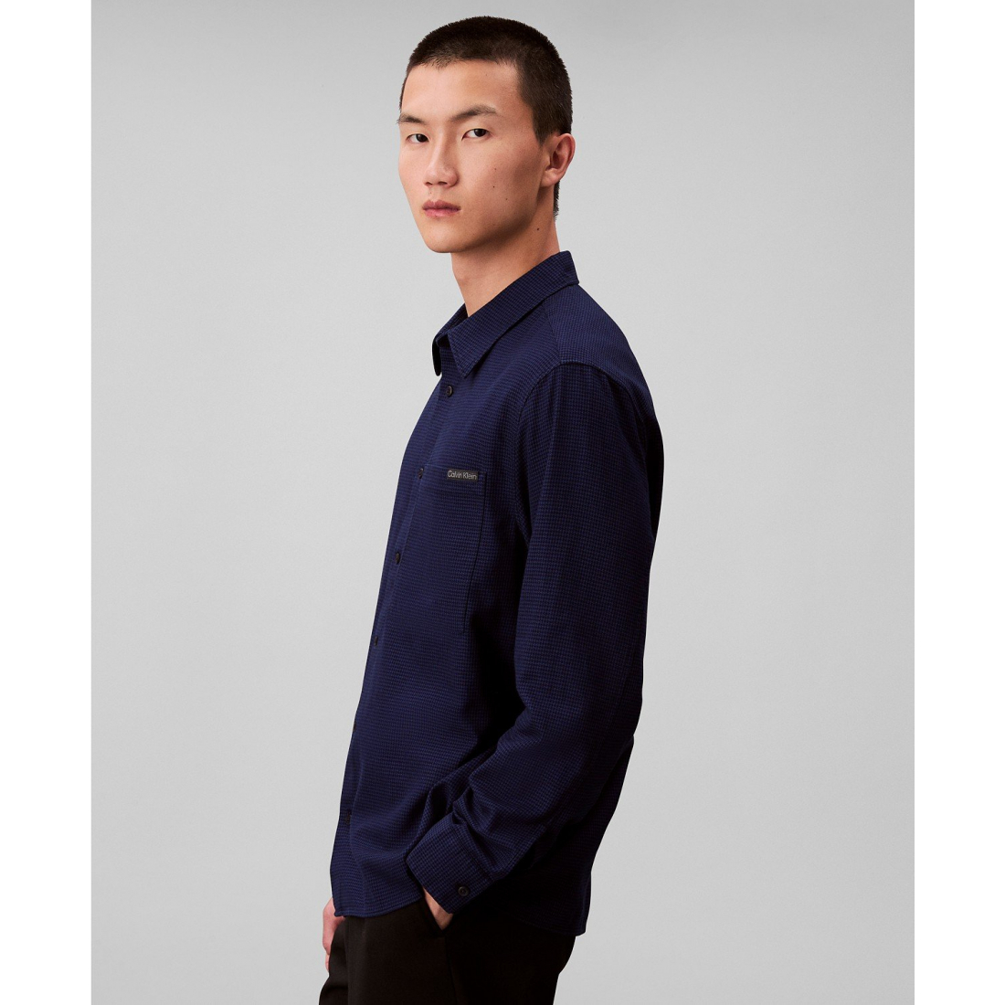 'Classic-Fit Yarn-Dyed Houndstooth Shirt' pour Hommes