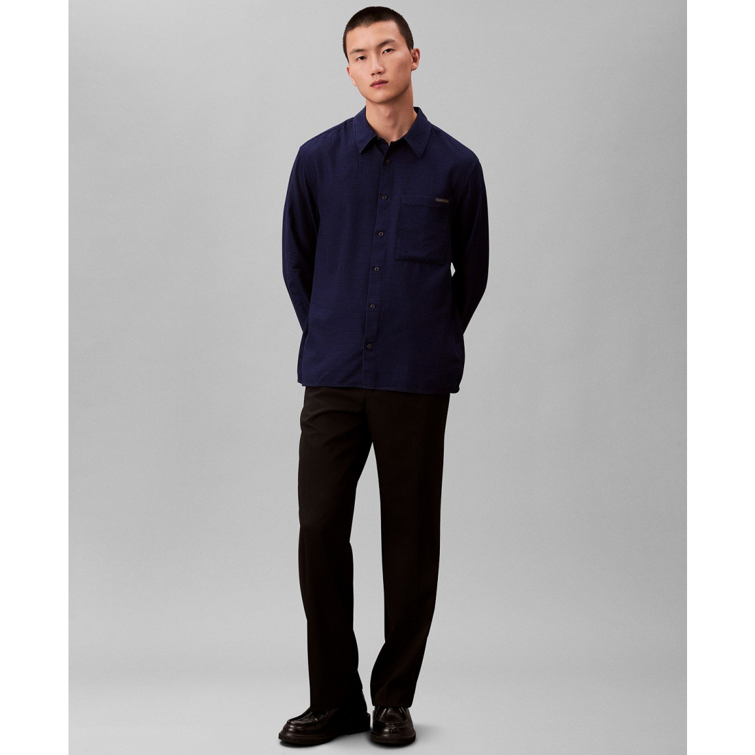 'Classic-Fit Yarn-Dyed Houndstooth Shirt' pour Hommes