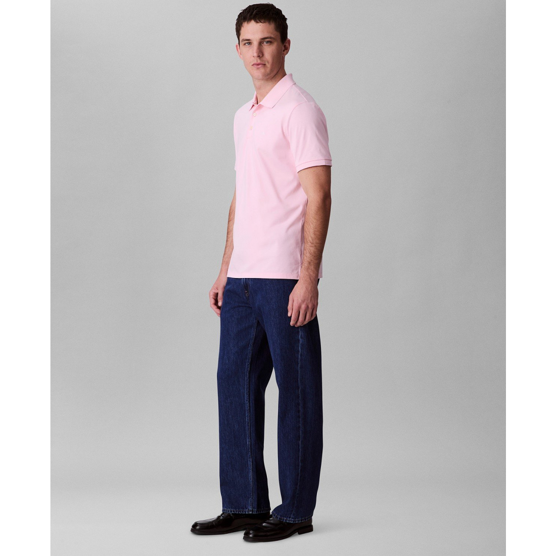 'Regular-Fit Smooth Cotton Monogram Logo Polo Shirt' pour Hommes