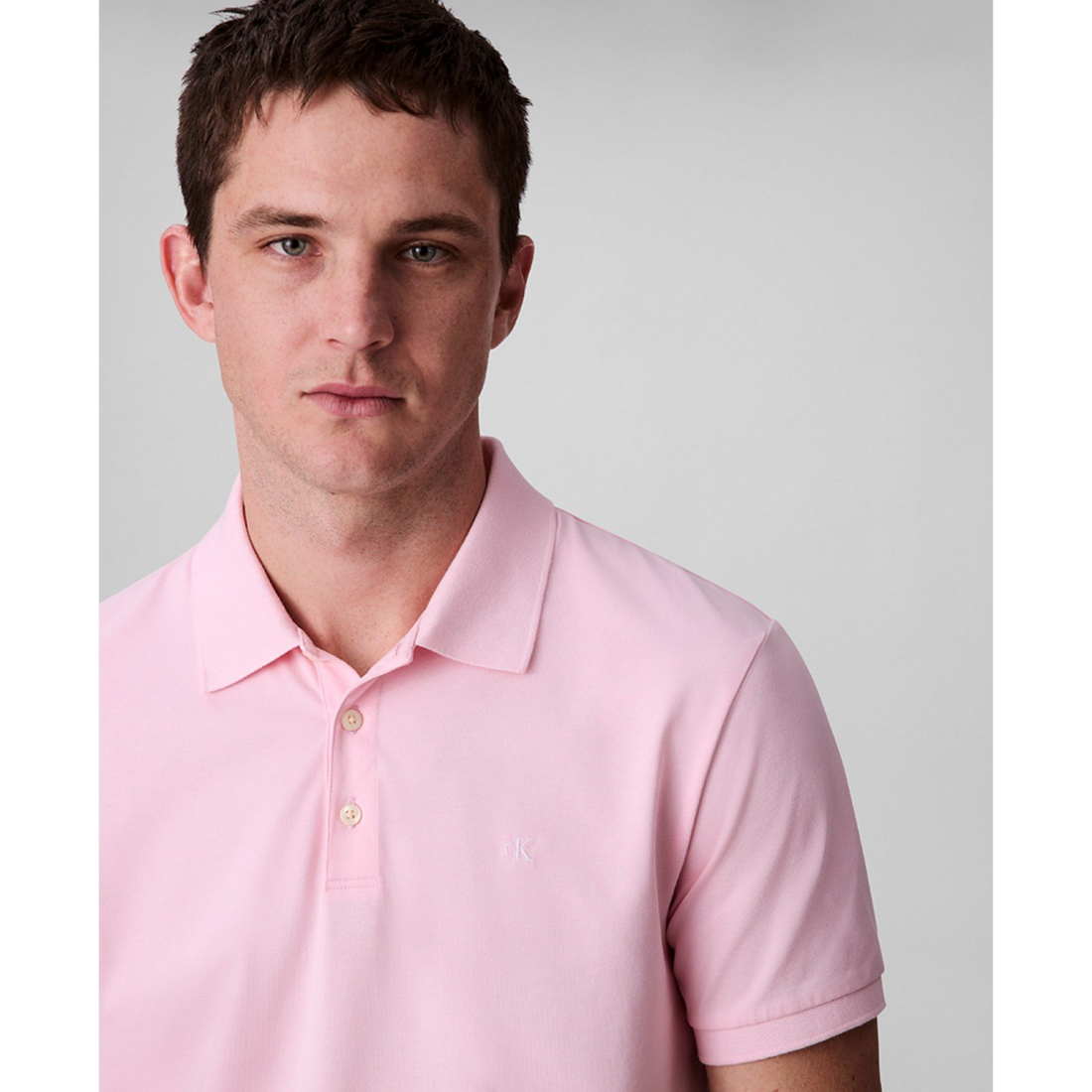 'Regular-Fit Smooth Cotton Monogram Logo Polo Shirt' pour Hommes