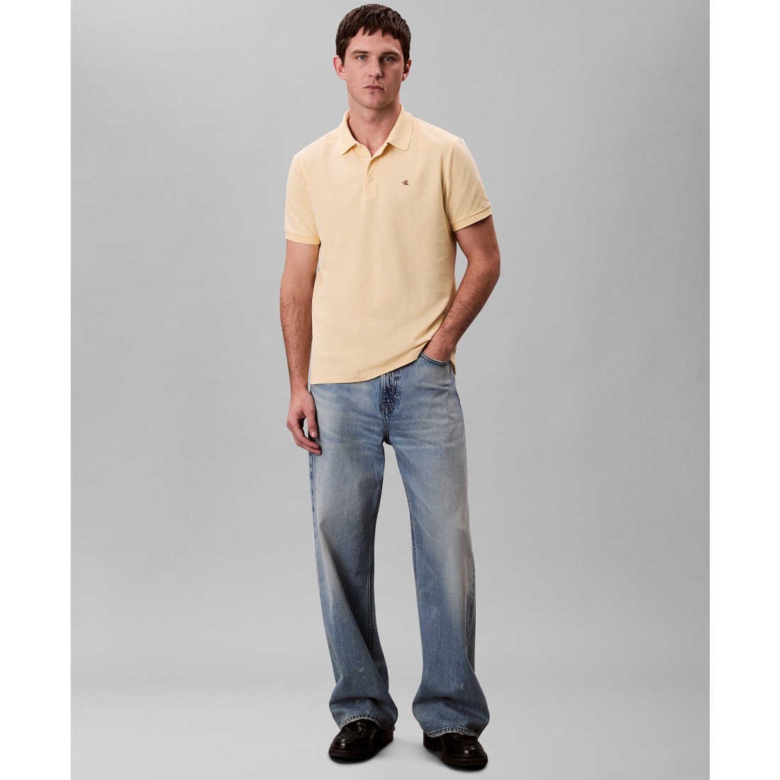 'Regular-Fit Smooth Cotton Monogram Logo Polo Shirt' pour Hommes