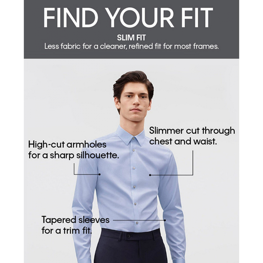 'Slim-Fit Stretch Dress Shirt' pour Hommes
