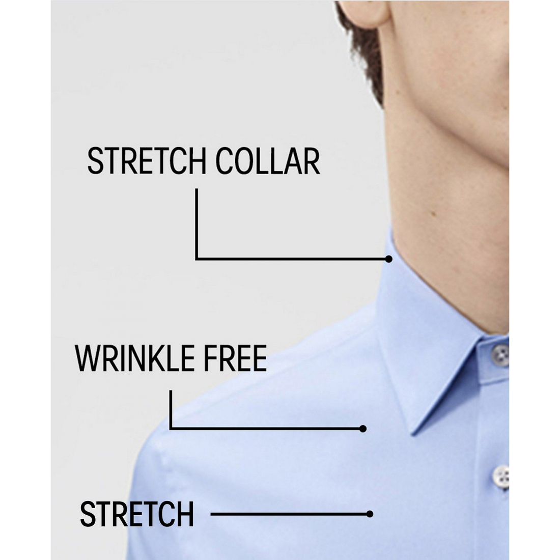 'Slim-Fit Stretch Dress Shirt' pour Hommes