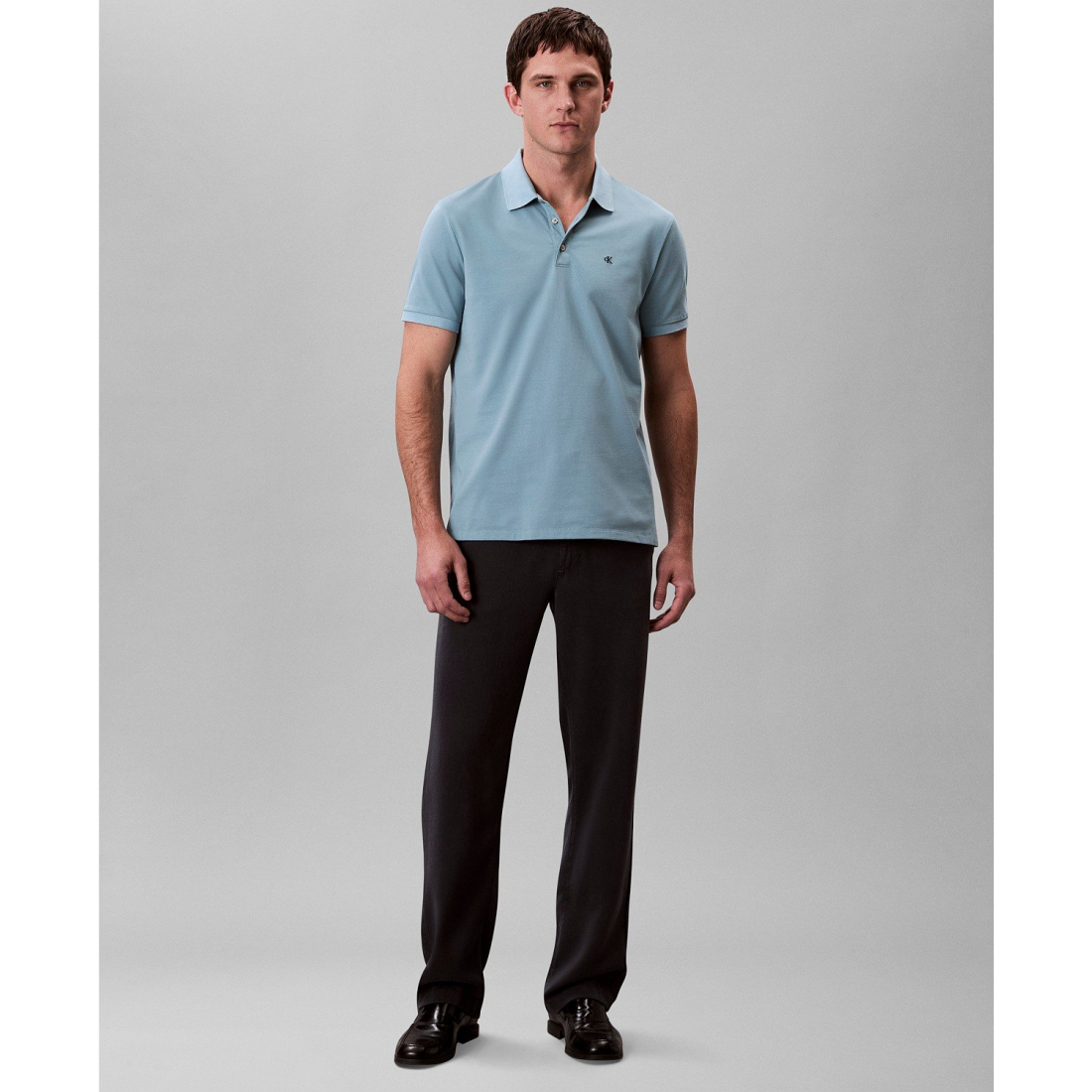 'Regular-Fit Smooth Cotton Monogram Logo Polo Shirt' pour Hommes