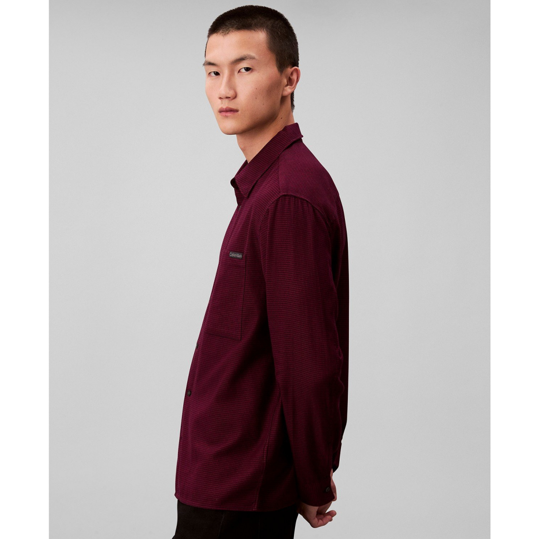 'Classic-Fit Yarn-Dyed Houndstooth Shirt' pour Hommes