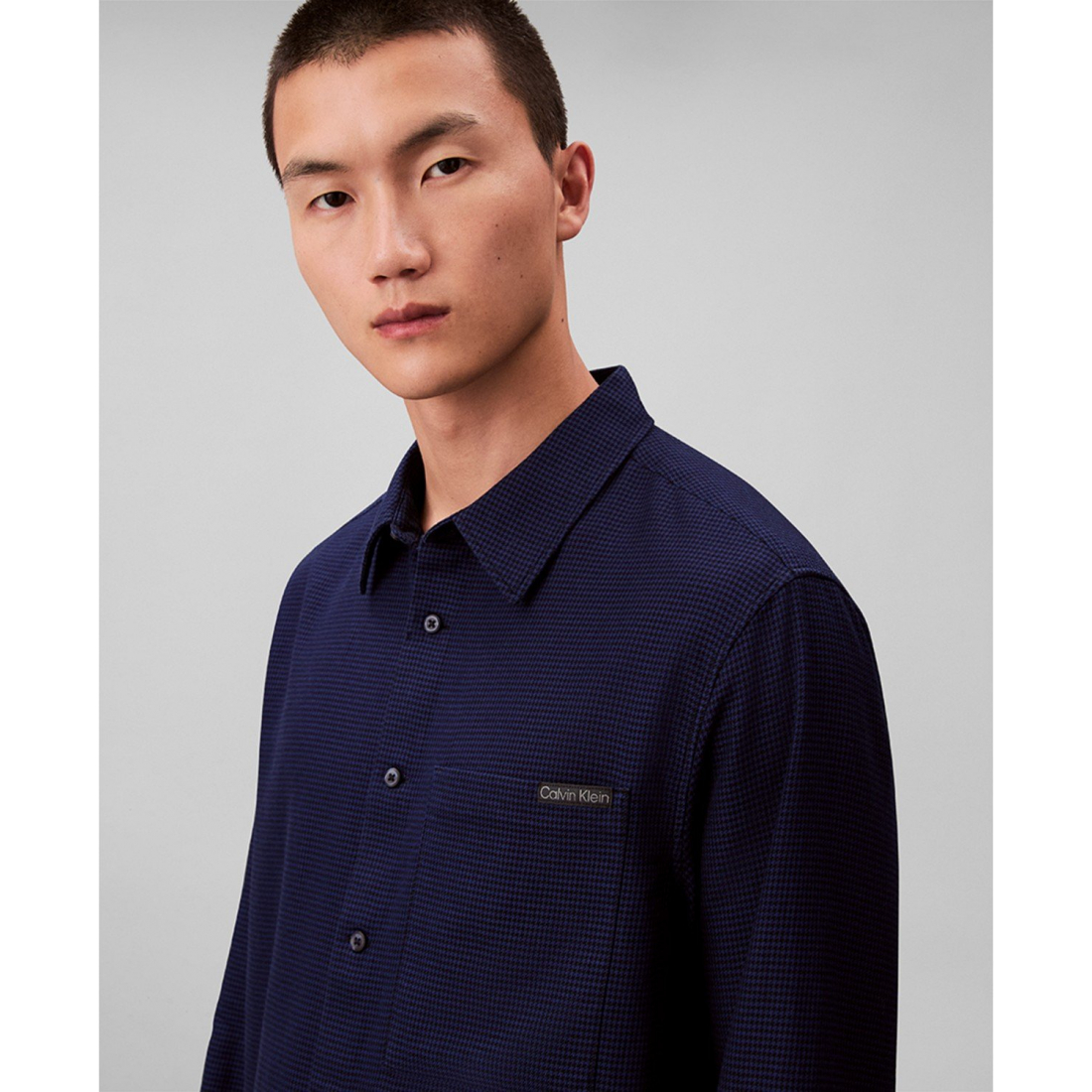 'Classic-Fit Yarn-Dyed Houndstooth Shirt' pour Hommes