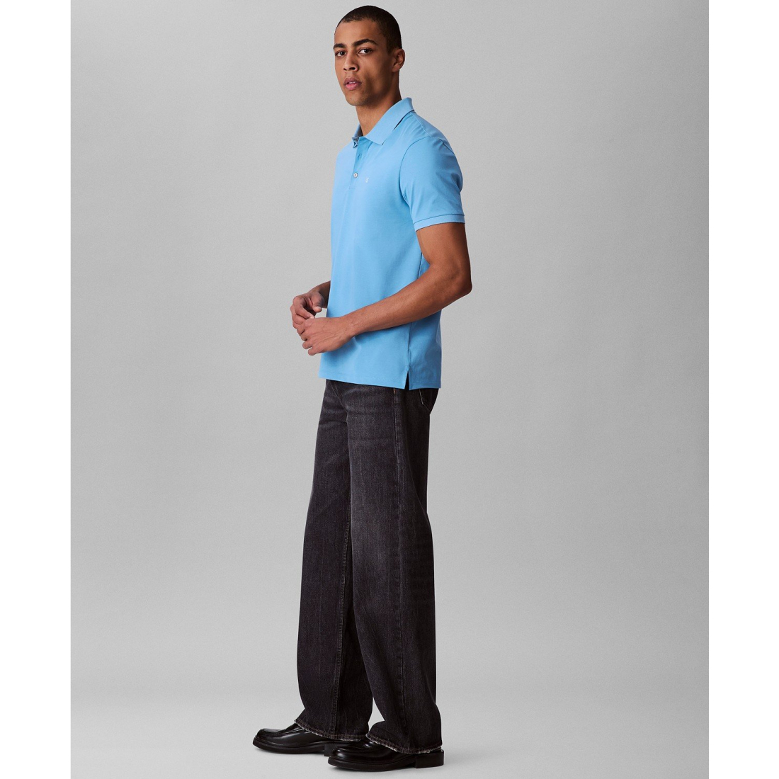 'Regular-Fit Smooth Cotton Monogram Logo Polo Shirt' pour Hommes