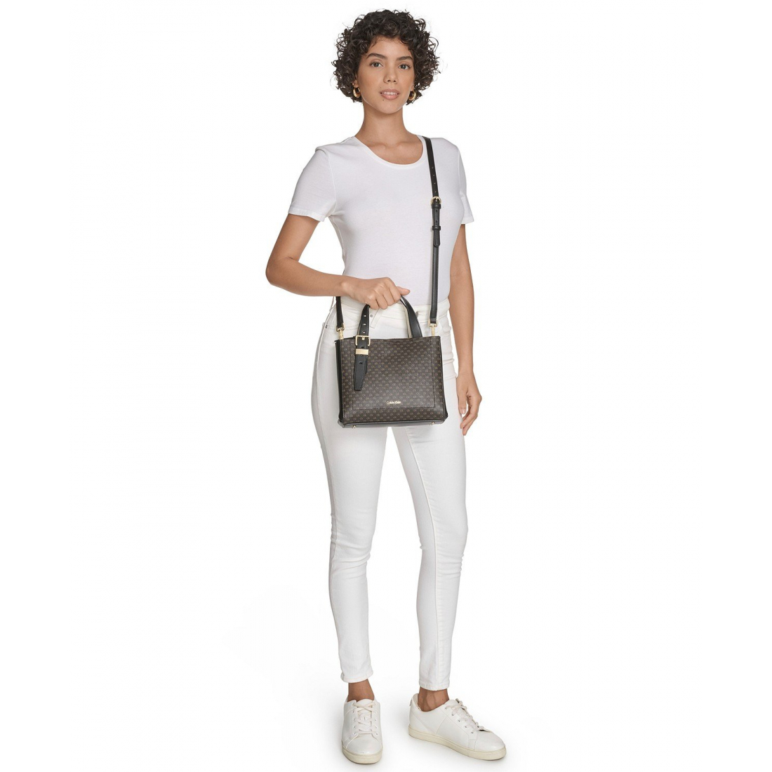 'Lowen Signature Triple Compartment Adjustable Crossbody Bag' pour Femmes