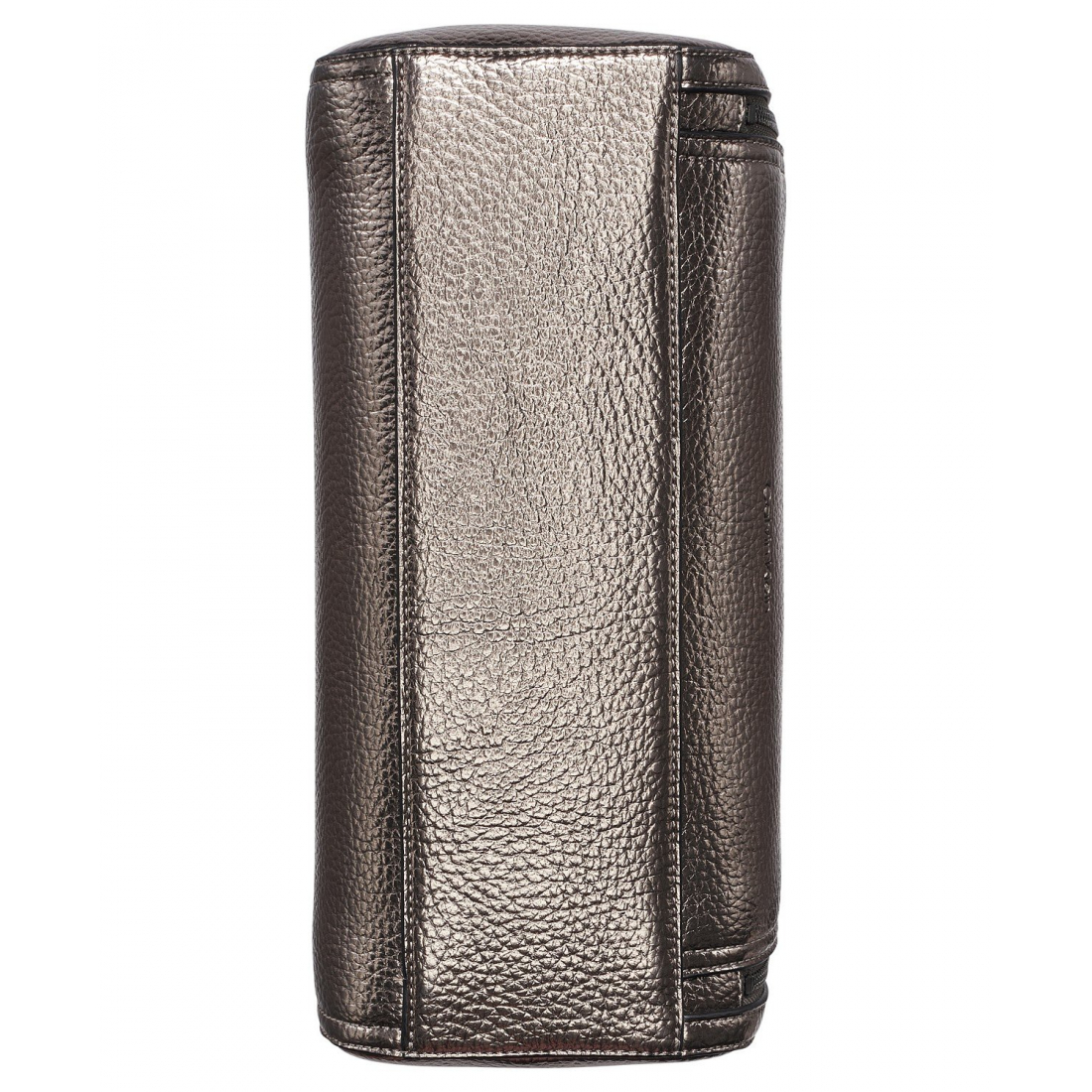 'Garnet Triple Compartment Top Zipper Metallic Satchel' pour Femmes