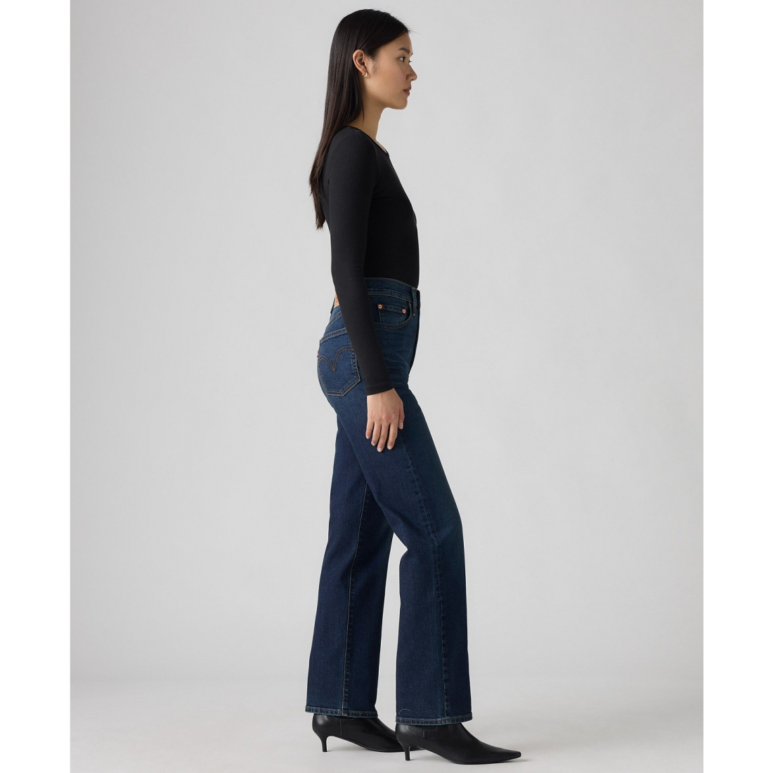 'Ribcage High-Rise Straight-Leg Jeans' pour Femmes