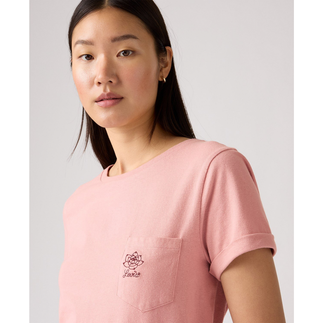'Margot Cotton Embroidered-Trim T-Shirt' pour Femmes