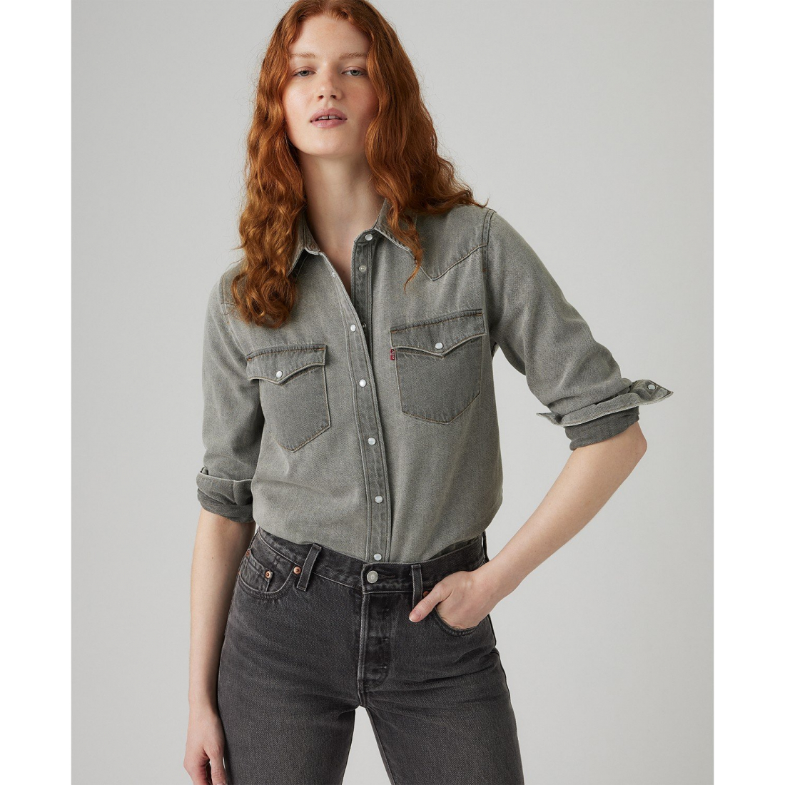 'The Ultimate Western Cotton Denim Shirt' pour Femmes