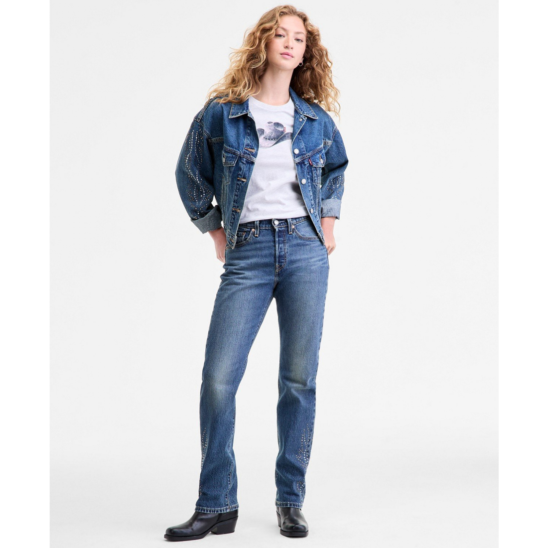 'Levi’s® 501 Curve Straight-Leg High-Rise Jeans' pour Femmes