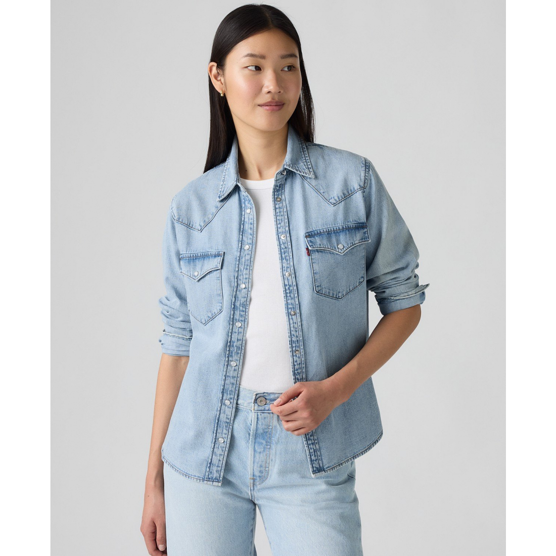'The Ultimate Western Cotton Denim Shirt' pour Femmes