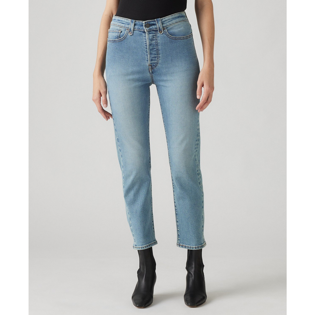 'Wedgie Straight Mid Rise Jeans' pour Femmes