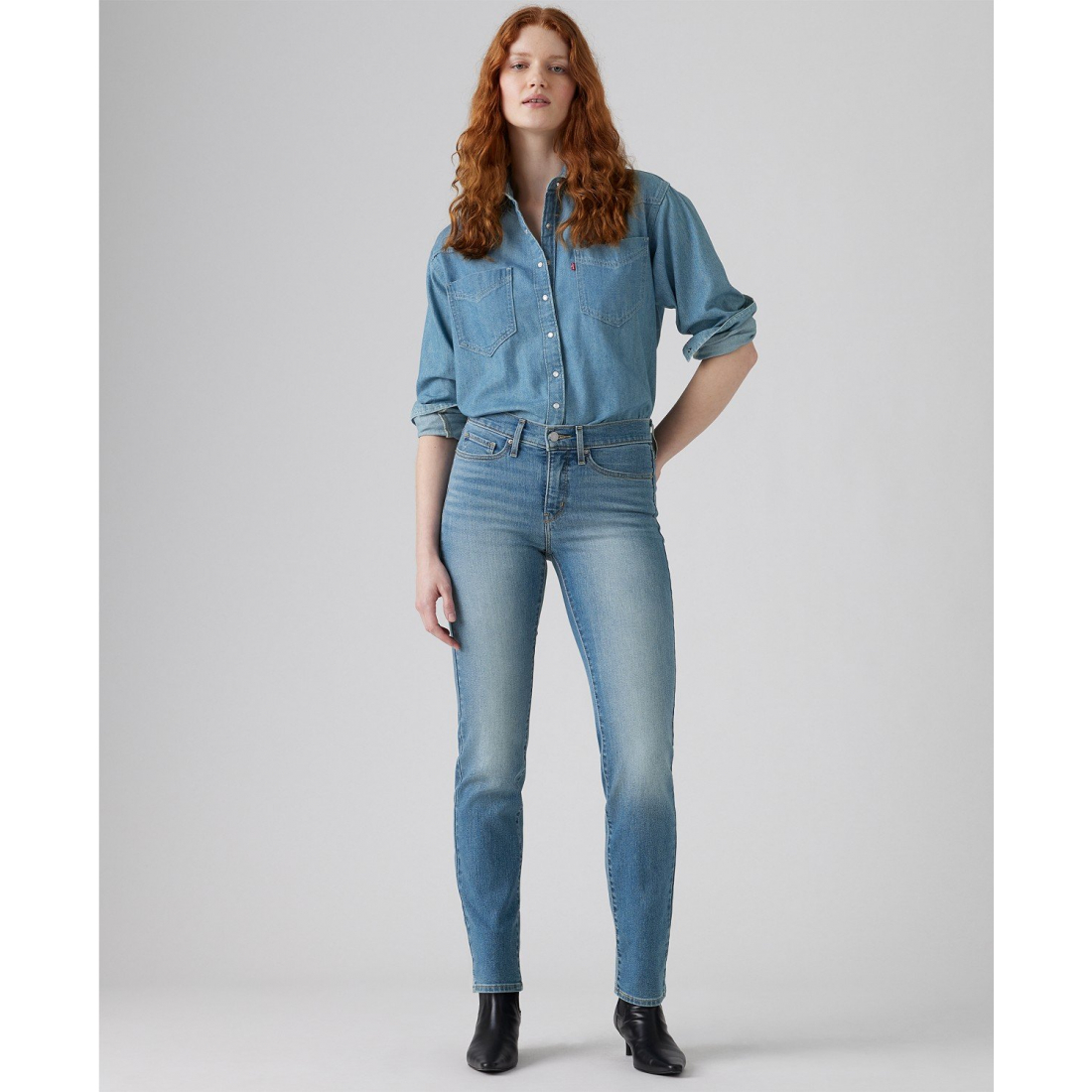 '314 Shaping Straight Mid Rise Jeans' pour Femmes