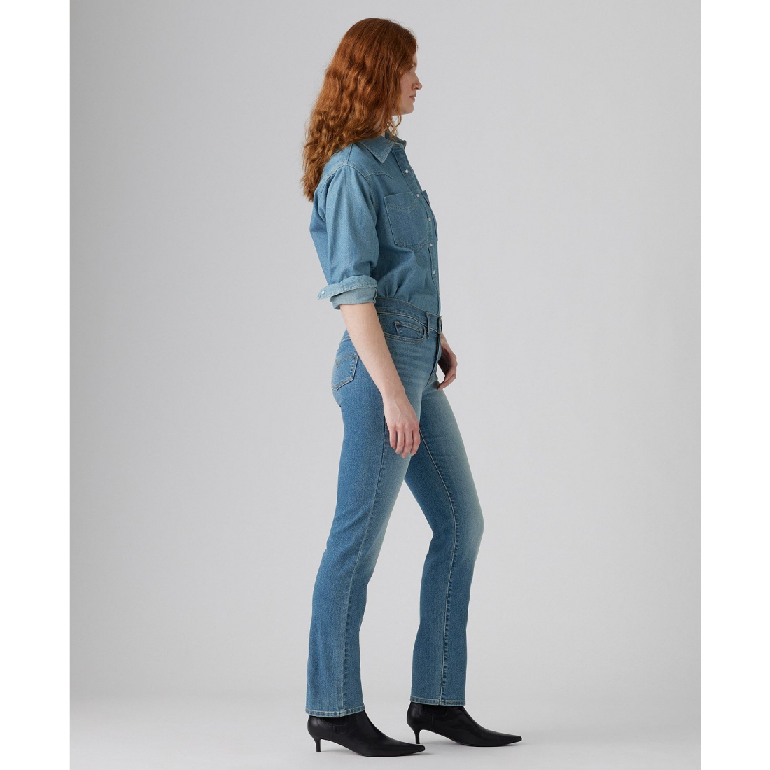 '314 Shaping Straight Mid Rise Jeans' pour Femmes